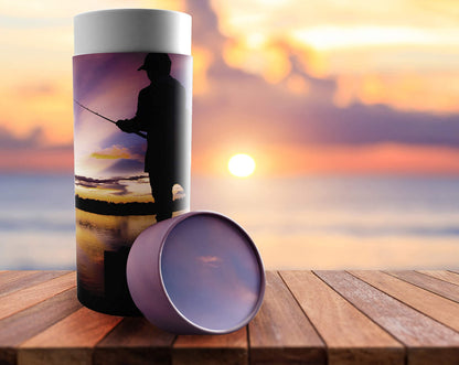 Gone Fishing Men's Scattering Tubes for Human Ashes TSA Approved Scattering Urn and Eco-Friendly Biodegradable Urns for Human Ashes & Biodegradable Urn for Burial at Sea