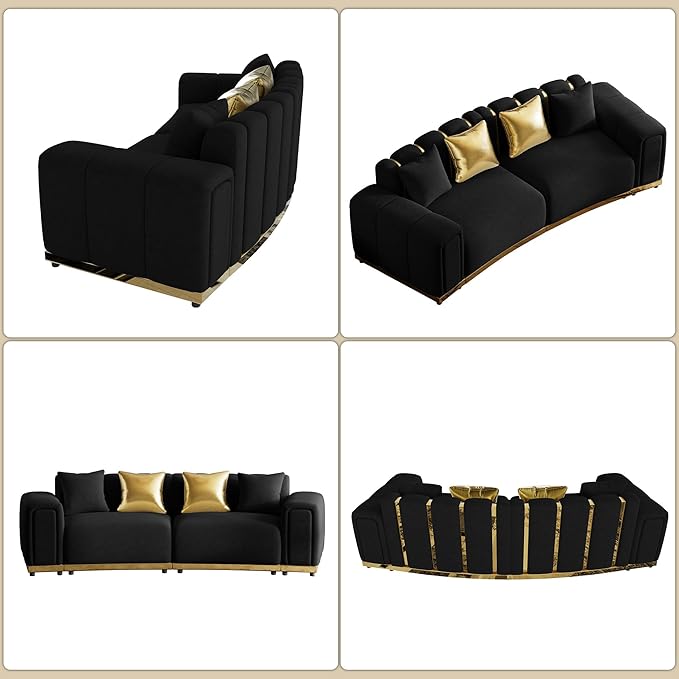 Oversized Velvet Chesterfield Couch