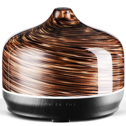 Porseme 500ml Essential Oil Diffuser, Aroma Ultrasonic Humidifier with Remote Control, BPA Free, Auto Shut-Off, Timer Setting for Large Room Sleeping Yoga