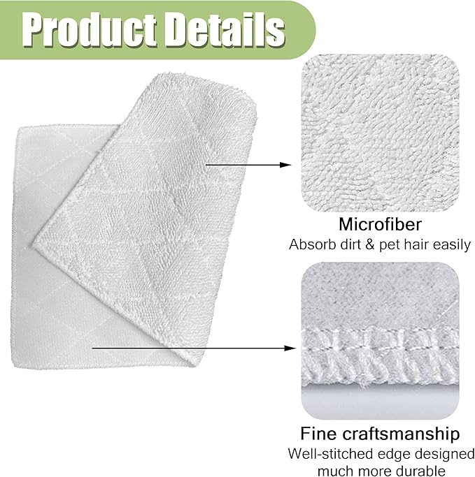 Light 'N' Easy Steam Mop Pads Replacement Reusable