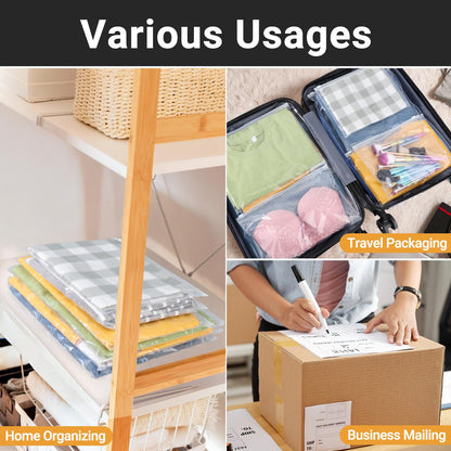 Svaldo Swimsuit Bags Storage Clear, Clothing Packaging Bags for Bikini, Swimwear, Bathing Suit Storage, T Shirt Packaging, 10x8 inch, Pack of 25, 3 Mil with Vent Holes