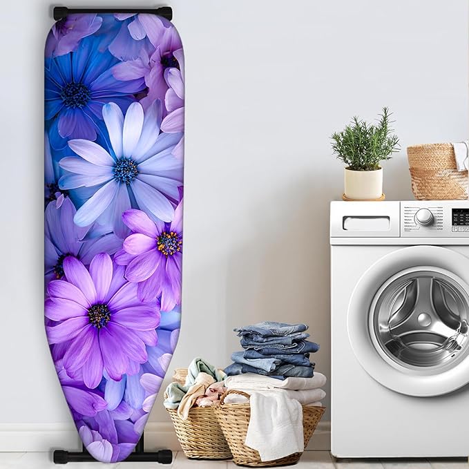 Nuxovilar Purple & Blue Floral Pattern Ironing Board Cover, 15×54 inch