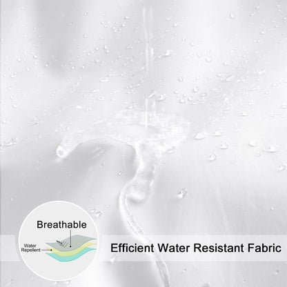 White Shower Curtain,Mould Proof and Mildew Resistant Extra Long Shower Curtain Liner 180 x 200cm Drop,100% Polyester Machine Washable Waterproof Fabric Bathroom Shower Curtain