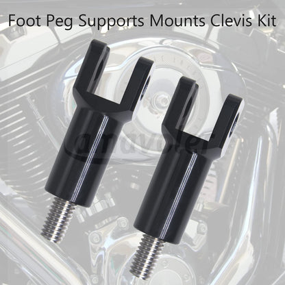 Amavoler Passenger Foot Peg Supports Mounts Clevis Kit Compatible With Harley Davidson Softail 2000-2006. (black)