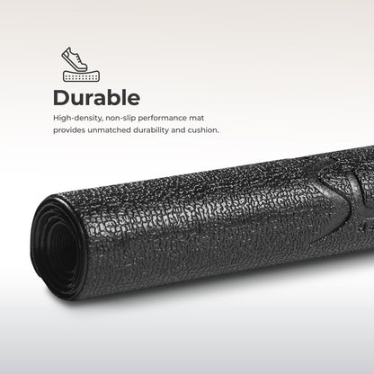 Sunny Health & Fitness Home Gym Mat Floor Protection Non Slip Foam Pad for Treadmill, Bike, Elliptical, Workout, Fitness & Exercise Equipment - Available in 4 Size Options