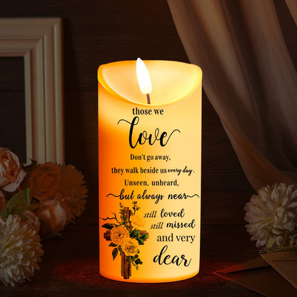 Gerrii Memorial Candles Sympathy Gifts LED Flameless Cardinal Bereavement Candles for Loss of Loved One Sympathy Cardinal Gifts Battery Candle for Prayers(Bright Style)