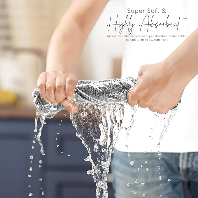 Utopia Towels - Microfiber Kitchen Towels, Super Absorbent 18 x 26 Inches