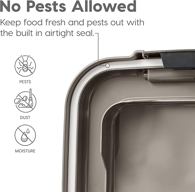 IRIS USA 30 lbs & 11 lbs Combo Airtight Dog Food Storage Container, Stackable