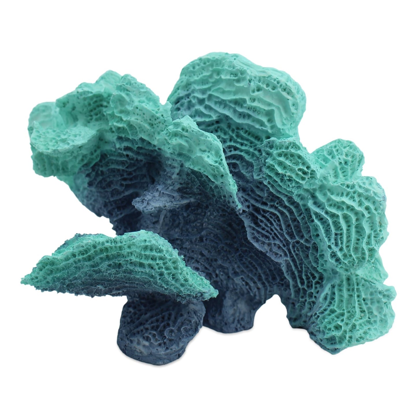 Afadorable Artificial Sea Coral Statue, Sculpture Home Decor Resin Nautical Coastal Decorations for Beach Themed Party Wedding Room Kitchen Table Shelf (Blue Green)