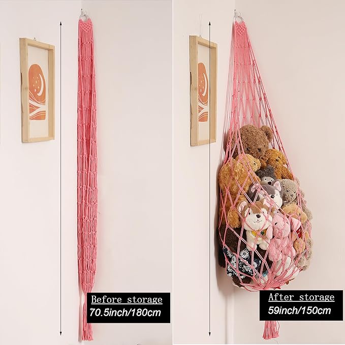 Novel Stuffed Animal Hammock Corner Hanging Net