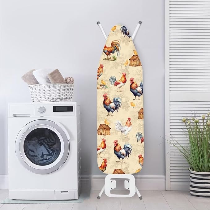 Rooster Ironing Board Cover Durable Thick Table Top Ironing Board Cover