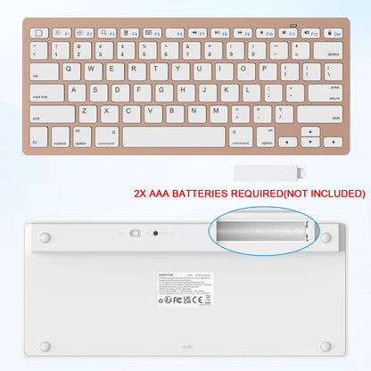 OMOTON Bluetooth Keyboard Compatible with iPad 10th Generation, iPad 10.2 (9th/8th/7th), iPad Pro 13/12.9/11 inch, iPad Air/Mini and More iOS Devices, White