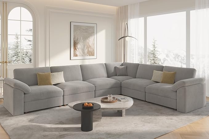 EASE MOOSE Oversized Sectional Modular Sofa, Large L Sectional Couch Wide Deep