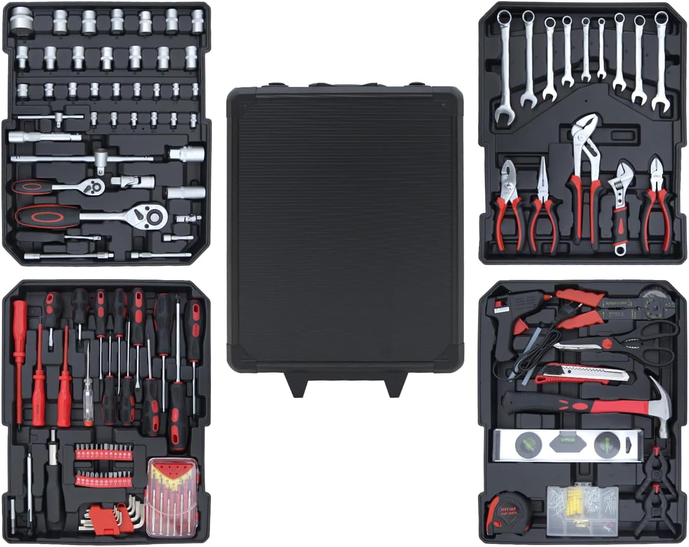 Hantinstom 900PCS Pro-Grade Tool Set: Massive Selection; Heavy-Duty Rolling Toolbox; For Professional Repair, Maintenance & Industrial Use