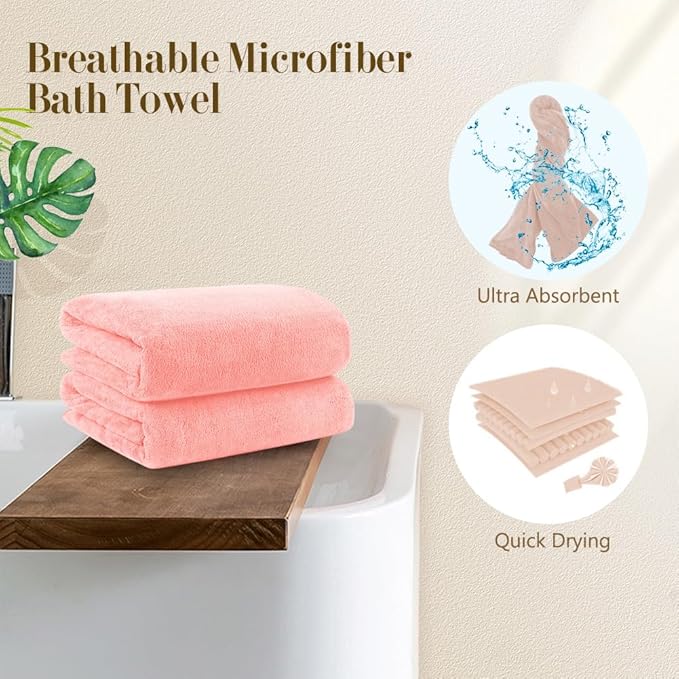 Orighty Microfiber Bath Towels Pack of 2