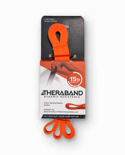 THERABAND High Resistance Bands, Set of 2 Elastic Super Bands for Improving Flexibility, Injury Rehab, & Full Body Workouts, Heavy Duty Stretch Bands for Lifting, 1 Light & 1 Medium Band