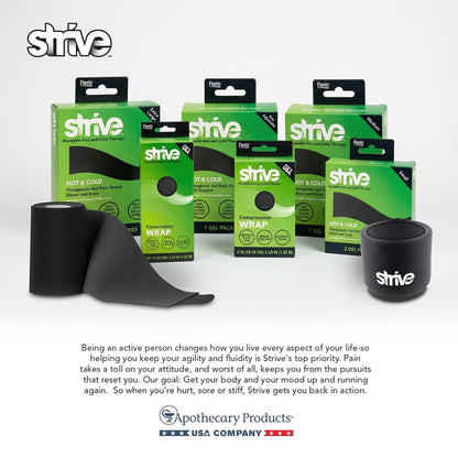 Strive Finger Sleeve Ice Pack Wrap, Hot & Cold Therapy Wrap for Soothing Relief and Support, Flexible Compression for Comfortable Healing, Perfect for Finger Pain and Injury Recovery, Black, 5-Pack