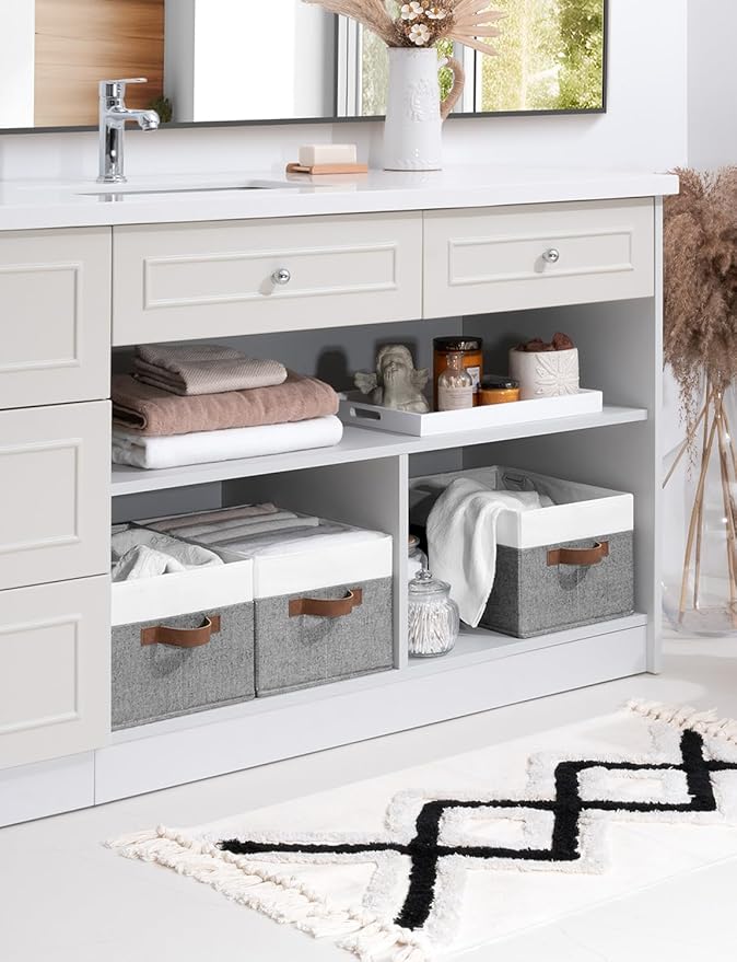 StorageWorks Fabric Shelf Baskets, Closet Organizers and Storage Basket