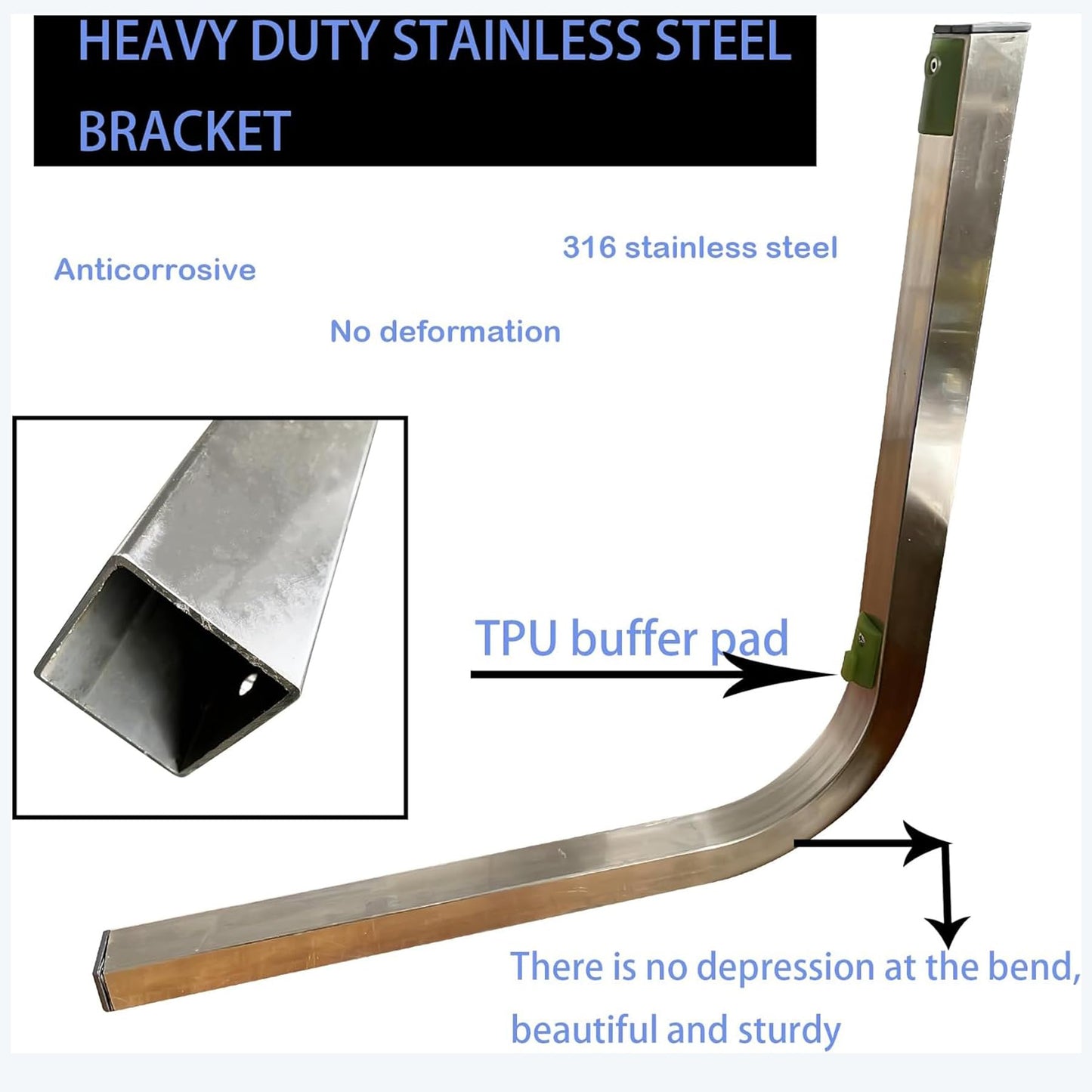 SUONE Boat Trailer Guides,2*UPVC Boat Trailer Guides Poles Kits,Ocean Specific 2*316L Stainless Steel Trailer Post Guide on Anti seawater Corrosion,for Boats, Trailers,Kayaks,Canoes,Ski Boats (40 in)
