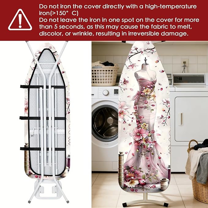 Nuxovilar Ironing Board Cover Needle Cotton 15x54 Inches | Ironing Board Cover