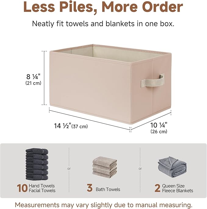 StorageWorks Closet Organizer Storage Baskets, Fabric Storage Bins