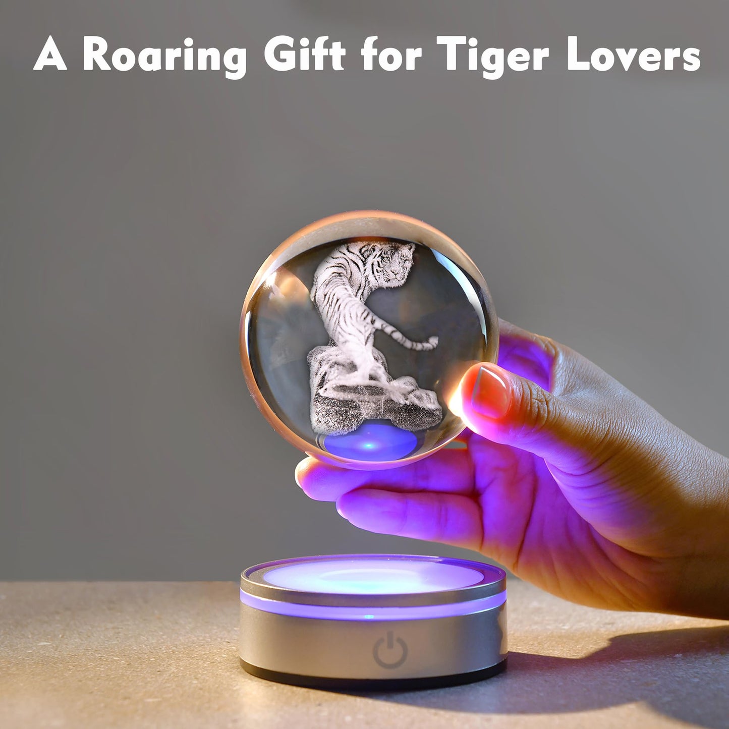 IFOLAINA Tiger Lovers Gifts for Men Women 3D Crystal Ball