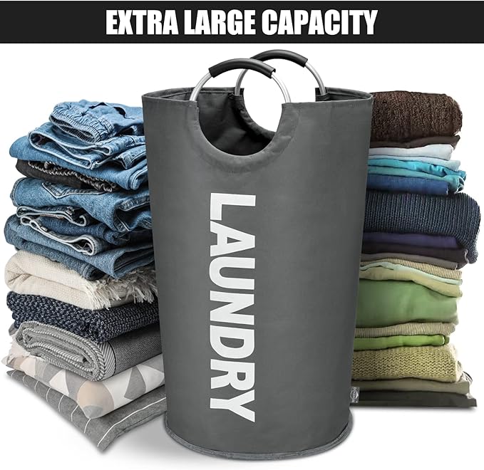 DOKEHOM 125L X-Large Collapsible Washing Laundry Basket Bag