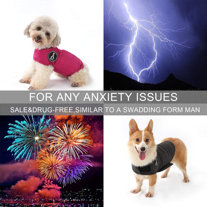 Dog Anxiety Relief Coat,Lightweight Wrap Anxiety Jacket Shirt for Anxious Pets Keep Calming Comfort (Rose red, M)