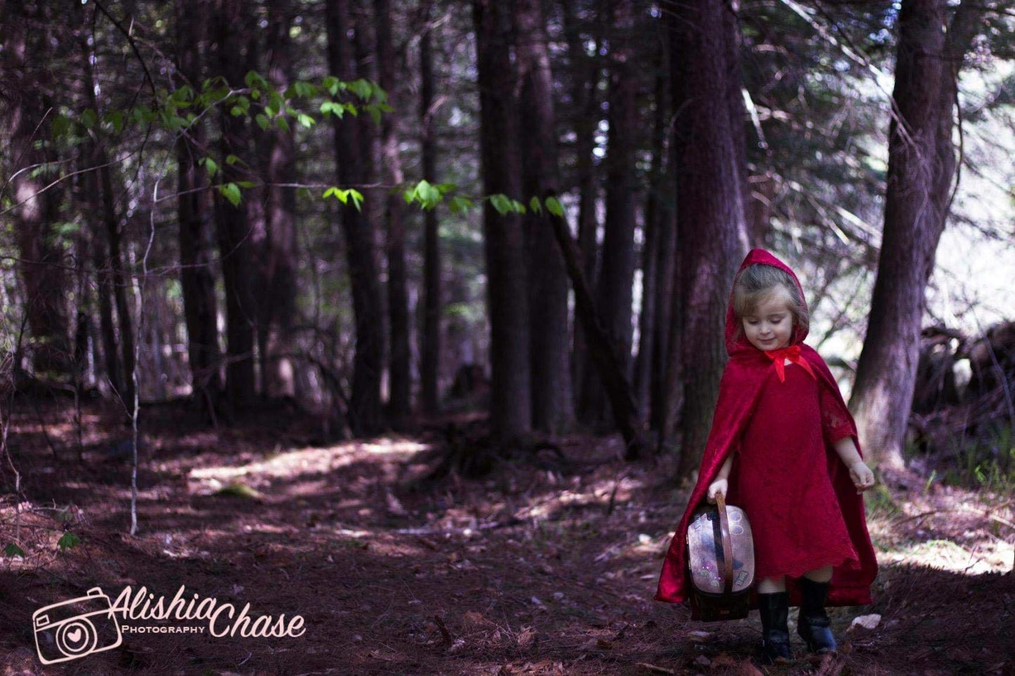 Flower Girl Dress, Lace Dress 3/4 Sleeve Dress (Red, 8-9 Years)