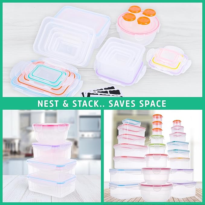 RockBerry 46 PCS Food Storage Containers