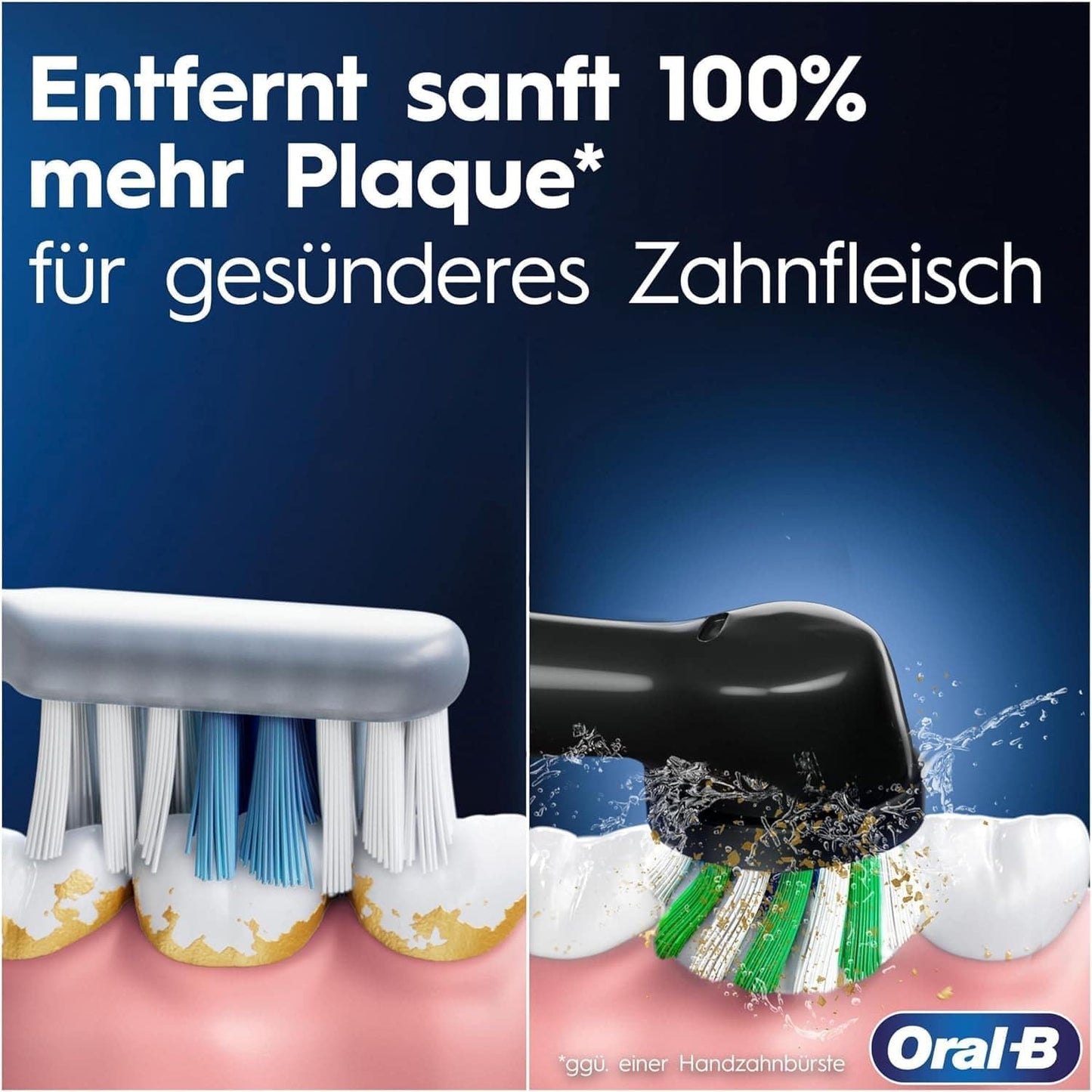 Oral-B Pro 3 3000, Electric Toothbrush, 1 Brush, Remove up to 100% Dental Plaque, Black