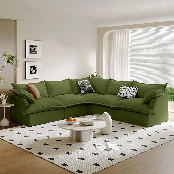 5 Seat V Shape Modular Sectional Couch Sofa