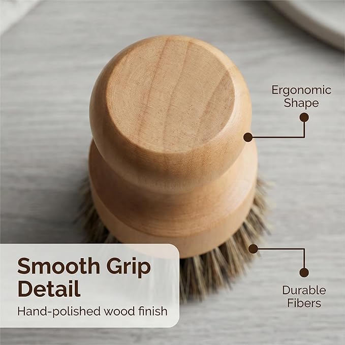 Wooden Dish Scrub Brush