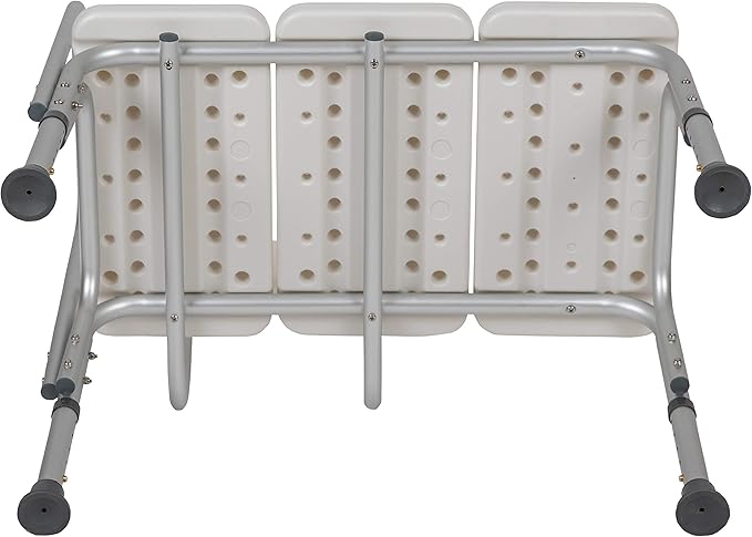 Flash Furniture HERCULES Series 300 Lb. Capacity Adjustable White Bath & Shower