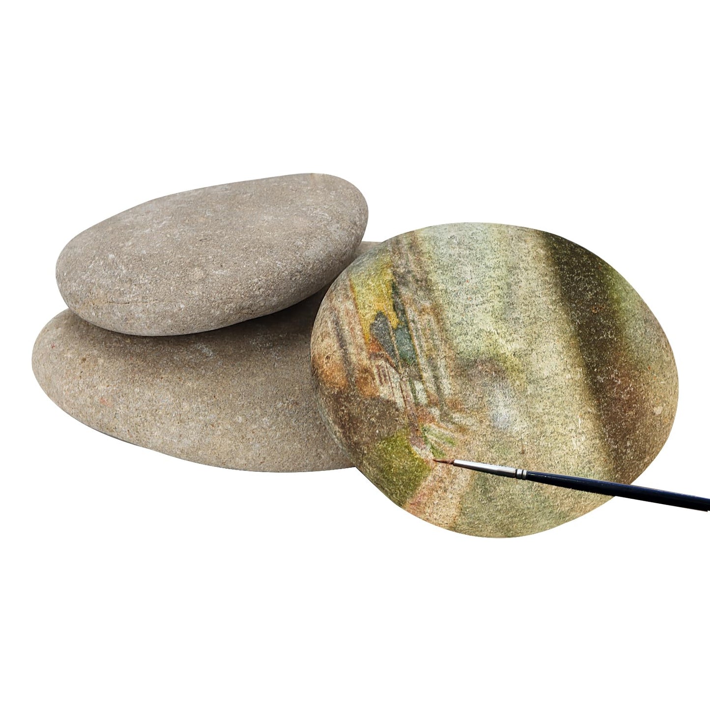 SHEUTSAN 20PCS 3-4 Inch River Painting Rocks, Flat Painting Stone, Crafts Rock Stones Bulk for DIY Project, Hand Crafts