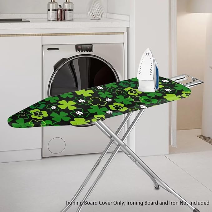 Ironing Board Cover and Pad Green Leaf Thick Padding Standard Size Iron Board