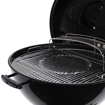 Weber Master-Touch Charcoal Grill, 26-Inch, Black – Premium Outdoor BBQ Grill with Tuck-Away Lid Holder & One‑Touch™ Cleaning System, Porcelain‑Enameled Kettle
