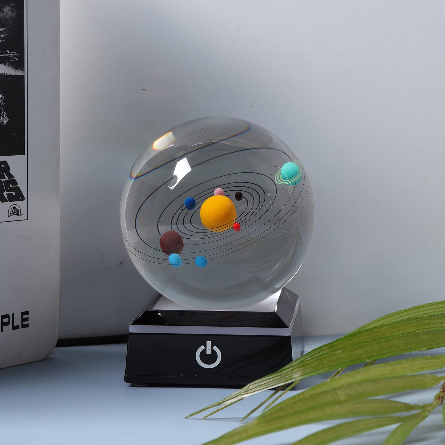 Qianwei 3D Solar System Model Crystal Ball Astronomy Gifts Men Space Decor