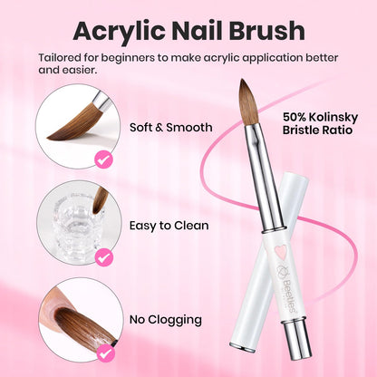 Beetles 31pcs Nail Art Brushes, Dotting Tools, Nail Art Pens, Dust Brush, Striping Liner Fingernail Drawing Pens with Palette Holder All in One for Starter Manicure Design Set