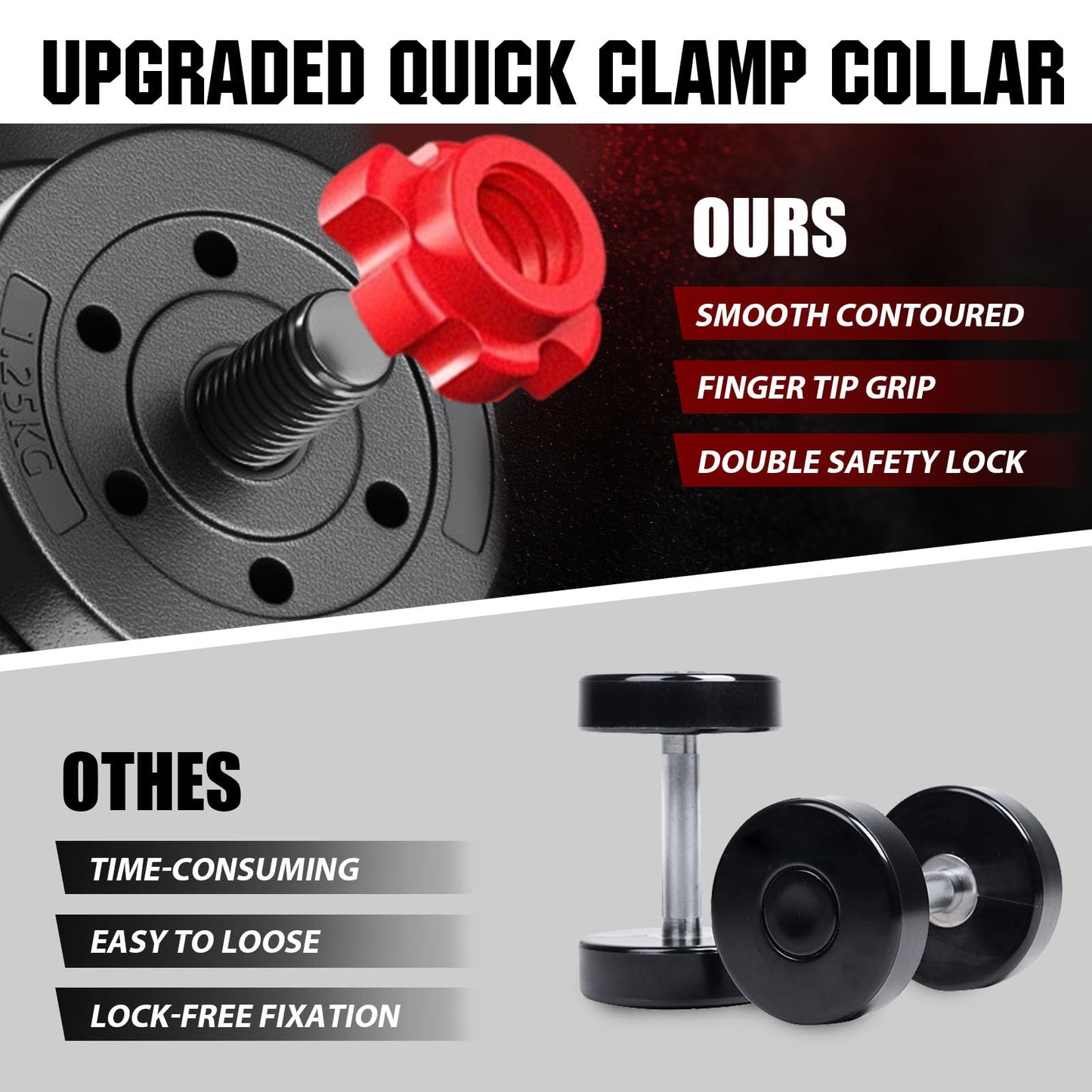 Adjustable Weights Dumbbells Set, 20lbs Free Weights with Connector, Convertible Dumbbell Barbell Push-up Stand Set, 3 in 1 Home Gym Fitness Weight Set for Men and Women