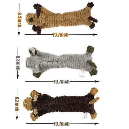 AWOOF Indestructible Squeaky Dog Toys Pack of 3 for Large Dogs and Puppies