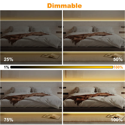 Tatazone Smart White COB Led Strip Light with App and Remote, 16.4ft 3000K Bright Warm White WiFi COB Light Strip Compatible with Alexa Google, Dimmable Indoor Led Lights for Mirror, Cabinet, Kitchen