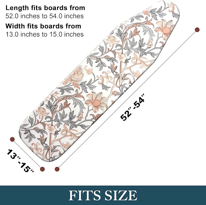 Thick Padded Ironing Board Cover and Pad – Extra Soft & Heatproof Surface –