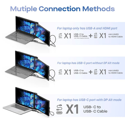 Duex Lite New Mobile Pixels Portable Monitor (2025 Upgraded), 12.5" Full HD IPS Laptop Screen Extender, USB C/HDMI Powered Plug and Play,Windows/Mac/Android/Switch Compatible (Jadeite Green)
