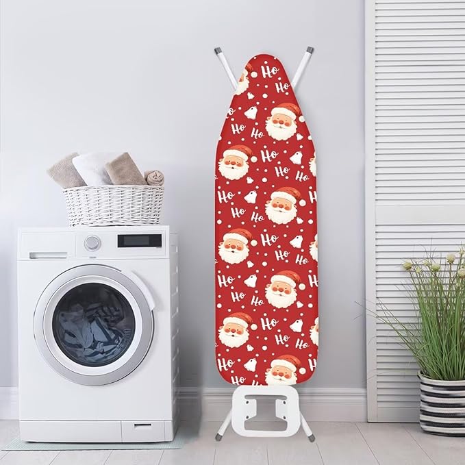 Cute Santa Claus Xmas Ironing Board Cover Cover Standard Size Soft Fabric
