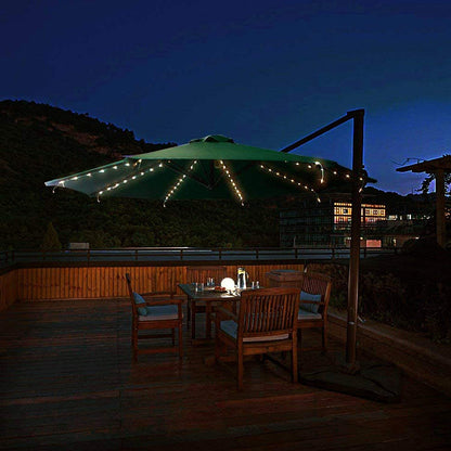 Solar Patio Umbrella Lights Parasol String Lights With Clip Umbrella Pole Light Solar Powered Waterproof for 7-10foot Umbrella Outdoor Lighting Beach Deck Garden Party Decoration
