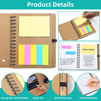 240 Pcs/120 Sets Employee Appreciation Gifts Bulk - Inspirational Spiral Notebooks with Motivational Pens, Thank You Gifts, Valentines Gift for Staff, Coworkers,Teacher, Team, Nurse, Office & School