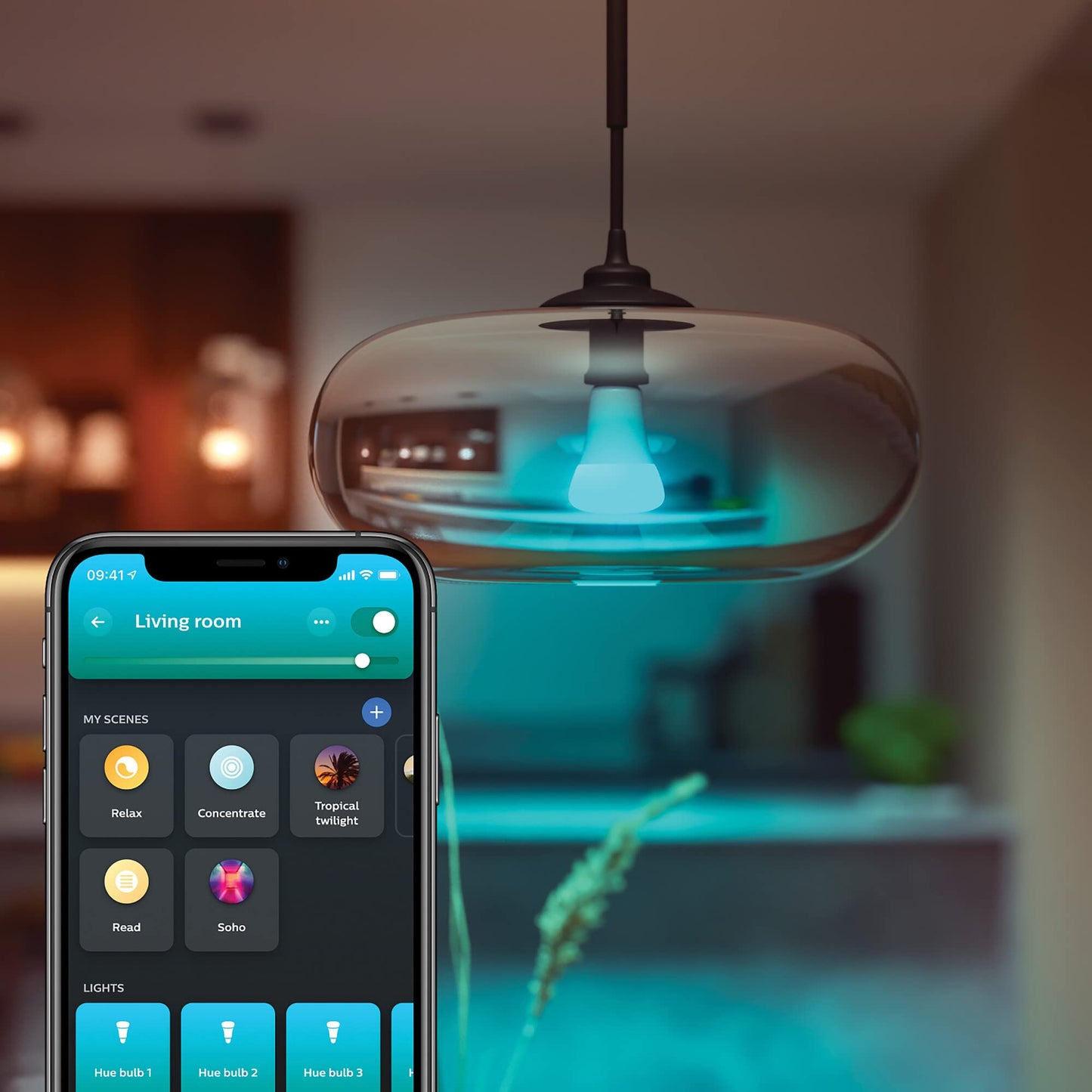 Philips Hue White and Colour Ambiance Smart Light Bulb 100W - 1600 Lumen [E27 Edison Screw] with Bluetooth. for Indoor Home Lighting, Livingroom, Bedroom. Works with Voice Control, Alexa.