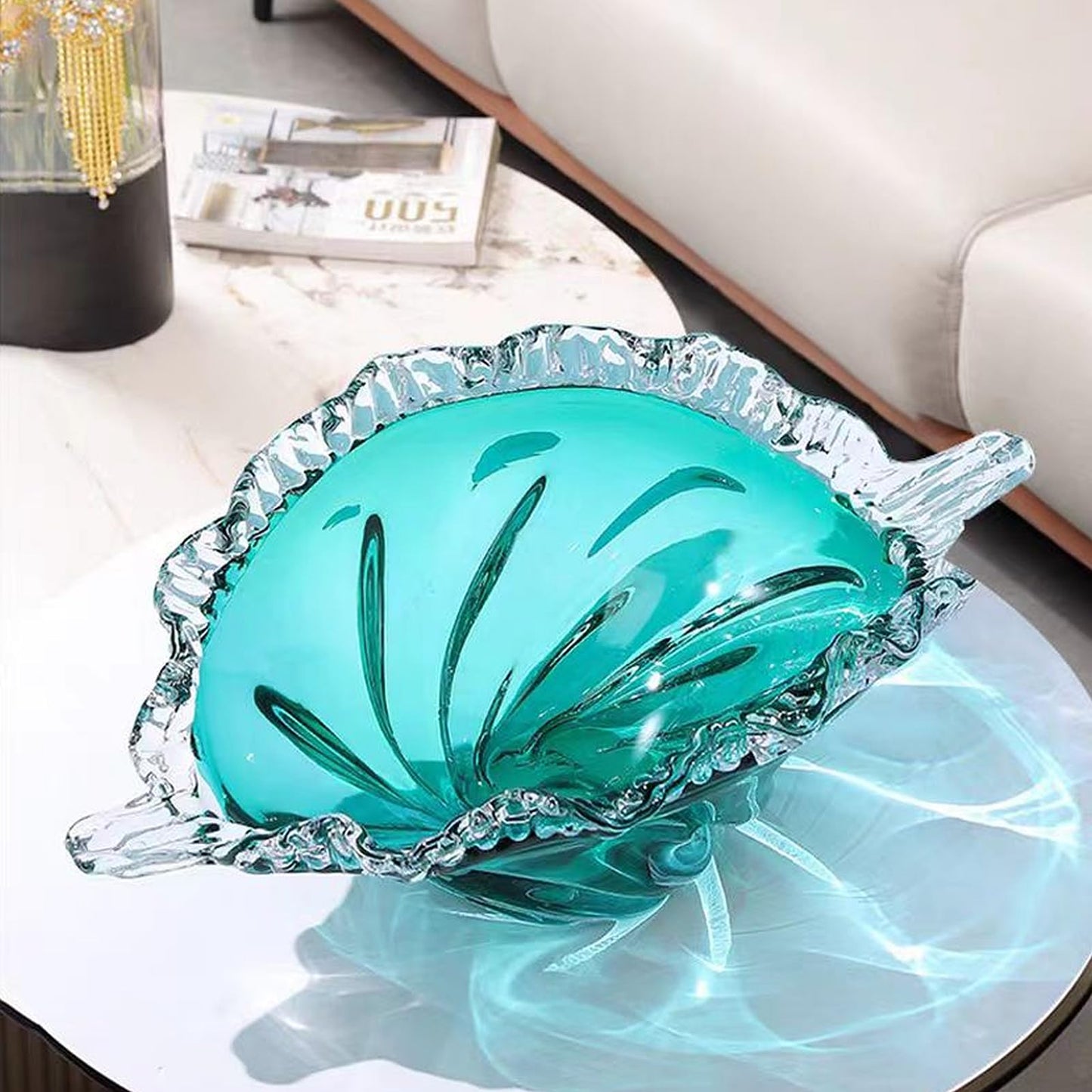 Scizorito Queen Crystal Vase, Light Luxury Style for Home Decor, Centerpiece, Office, Pampas Grass, Dried Flowers, Flowers and Buds (Fruit Tray)