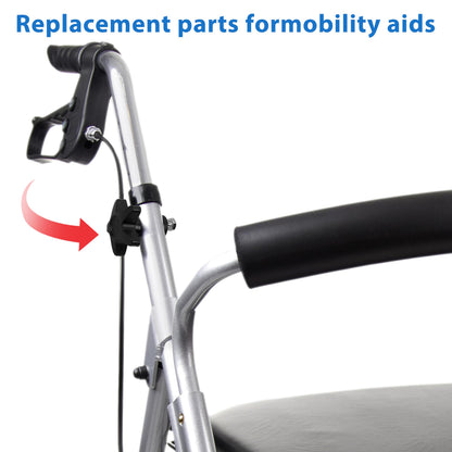 2 Sets Rollator Walker Replacement Parts，Complete Walker Accessories Kit with 4 M6 Screws (1.18in & 1.57in), 2 Star-Shaped Knobs & 2 Black Washers for Universal Fit, Tool-Free Adjustment in Seconds